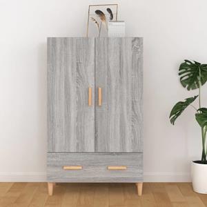VidaXL Hoge kast 70x31x115 cm bewerkt hout grijs sonoma eikenkleurig