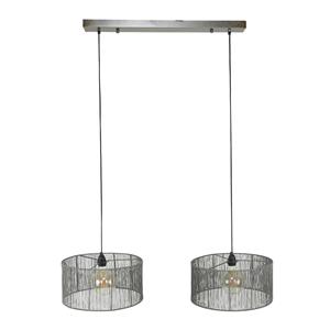 Hoyz Hanglamp 2l Stringshade etaal - Zwart Nikkel - 120x45x150