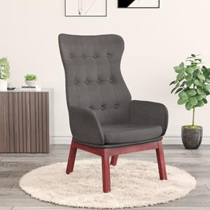 vidaxl Relaxstoel stof donkergrijs