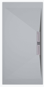 Sanifun douchebak Stone Side Gray 7035 Smooth 140 x 70 S.