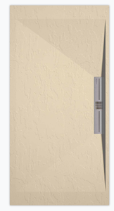 Sanifun douchebak Stone Side Cream Slate 140 x 70 S.