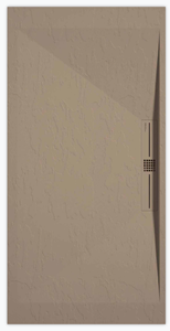 Sanifun douchebak Stone Side Moka Slate 140 x 70 P.