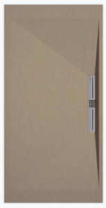 Sanifun douchebak Stone Side Moka Slate 140 x 70 S.