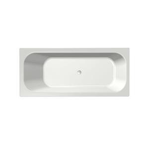 Xenz aruba ligbad schuin zonder afvoer plaatsafvoer midden zonder overloop 260 liter 170x75x56/63cm acryl wit 6801ZO-01