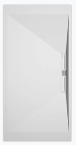 Sanifun douchebak Stone Side White Smooth 140 x 80 P.
