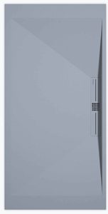 Sanifun douchebak Stone Side Gray Smooth 140 x 80 P.