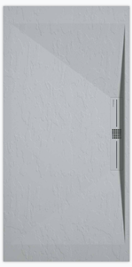 Sanifun douchebak Stone Side Gray 7035 Slate 140 x 80 P.
