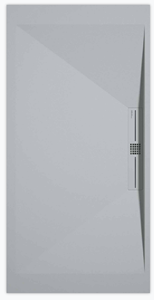 Sanifun douchebak Stone Side Gray 7035 Smooth 140 x 80 P.