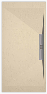 Sanifun douchebak Stone Side Cream Slate 140 x 80 S.