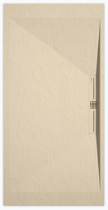 Sanifun douchebak Stone Side Cream Slate 140 x 80 P.