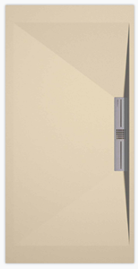 Sanifun douchebak Stone Side Cream Smooth 140 x 80 S.