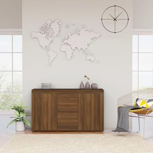 VidaXL Dressoir 120x36x69 cm bewerkt hout bruineikenkleurig