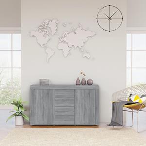 VidaXL Dressoir 120x36x69 cm bewerkt hout grijs sonoma eikenkleurig