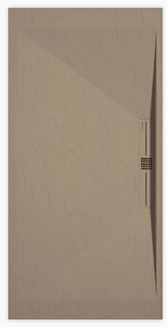 Sanifun douchebak Stone Side Moka Slate 140 x 80 P.