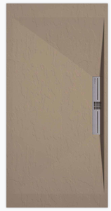Sanifun douchebak Stone Side Moka Slate 140 x 80 S.