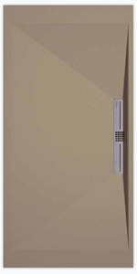 Sanifun douchebak Stone Side Moka Smooth 140 x 80 S.