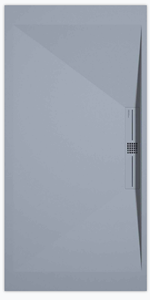 Sanifun douchebak Stone Side Gray Smooth 140 x 90 P.