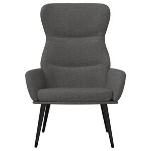 vidaxl Relaxstoel stof donkergrijs