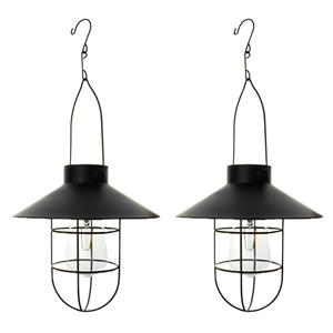 Solar hanglamp Harper op zonne-energie - Met filament led lamp - Voordeelset 2 stuks