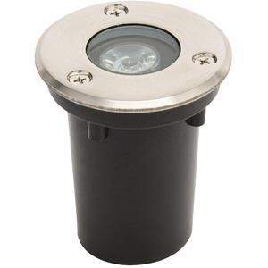 BES LED LED Grondspot - Aruz - Inbouw Rond - 1W - Waterdicht IP67 - Natuurlijk Wit 4000K - Rond - Mat Chroom - RVS