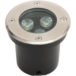 BES LED LED Grondspot - Aruz - Inbouw Rond - 3W - Waterdicht IP67 - Natuurlijk Wit 4000K - Rond - Mat Chroom - RVS