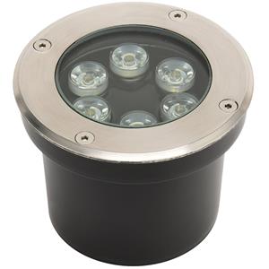 BES LED LED Grondspot - Aruz - Inbouw Rond - 6W - Waterdicht IP67 - Natuurlijk Wit 4000K - Rond - Mat Chroom - RVS
