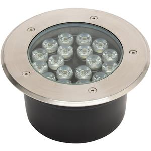 BES LED LED Grondspot - Aruz - Inbouw Rond - 18W - Waterdicht IP67 - Natuurlijk Wit 4000K - Rond - Mat Chroom - RVS