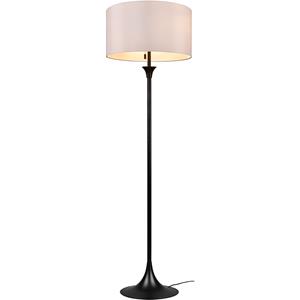 BES LED LED Vloerlamp - Vloerverlichting - Trion Safari - E27 Fitting - 3-lichts - Rond - Mat Zwart - Aluminium