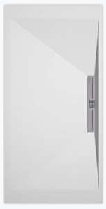 Sanifun douchebak Stone Side White Smooth 110 x 70 S.