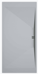 Sanifun douchebak Stone Side Gray 7035 Smooth 110 x 70 P.
