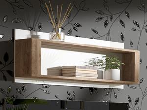 Mobistoxx Wandplank LIVOCO 120 cm ribbec eik/wit