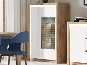 Mobistoxx Commode LIVOCO 2 deuren ribbec eik/wit