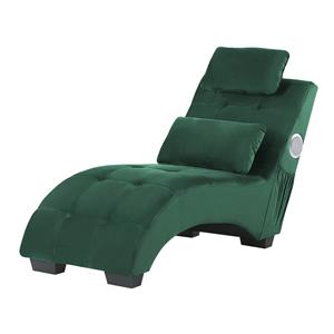 Beliani Simorre - Chaise Longue-groen-fluweel