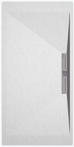 Sanifun douchebak Stone Side White Slate 110 x 90 S.