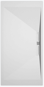 Sanifun douchebak Stone Side White Smooth 110 x 90 P.