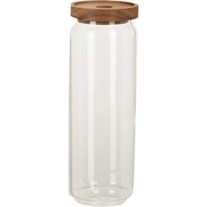 Excellent Houseware Glazen Luxe Keuken Voorraadpot/voorraadbus 1300 Ml - Voorraadpot