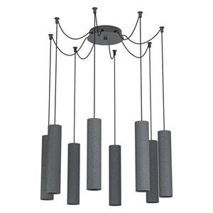 Praxis EGLO hanglamp Mentalona antraciet terazzo ⌀18,5cm 8xGU10