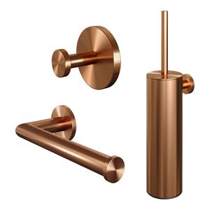 Brauer Copper Edition toilet accessoires set 3-in-1 geborsteld koper PVD