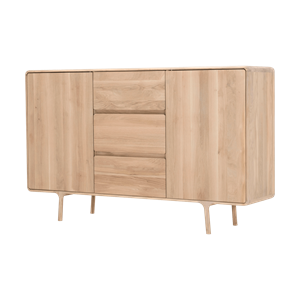 Gazzda Fawn dresser houten ladekast whitewash - 180 x 110 cm