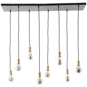 Lampe Darcia Pendelleuchte 8flg schwarz Metall/Glas schwarz 8x A60, E27, 60 w - schwarz - Brilliant