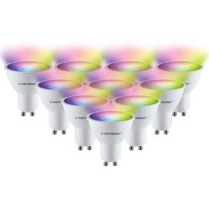HOFTRONIC SMART Set van 10 GU10 SMART LED - RGBWW - Wifi & Bluetooth - 5.5 Watt - 400lm - 120° - Dimbaar via App