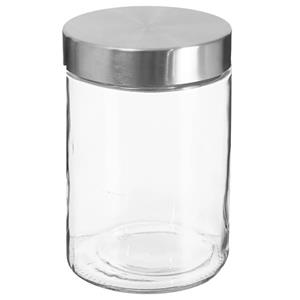 Secret de Gourmet Voorraadbus/voorraadpot 1,2l Glas Met Rvs Deksel - Voorraadpot