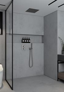 Saniclear Cube inbouw regendouche met inbouw douchekop 30x30cm verouderd ijzer - gunmetal