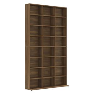 vidaXL Cd-kast 102x23x177,5 cm bewerkt hout bruineikenkleurig