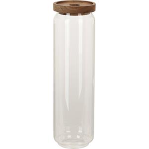 Excellent Houseware Glazen Luxe Keuken Voorraadpot/voorraadbus 1500 Ml - Voorraadpot