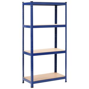 VidaXL Opbergrek 80x40x160 Cm Staal En Mdf Blauw