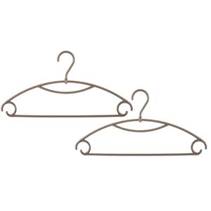 5Five Set Van 16x Stuks Kunststof Kledinghangers Taupe 40 X 20 Cm - Kledinghangers