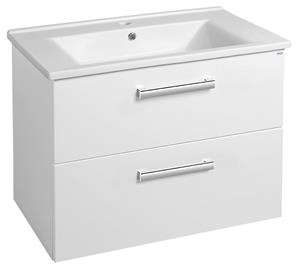Aqualine Vega badkamermeubel met keramische wastafel 75cm wit
