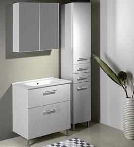 Aqualine Vega badkamermeubel met keramische wastafel 65x75cm wit