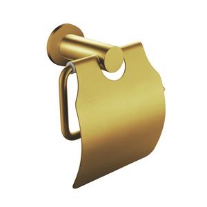 Aloni - Toilettenpapierrollenhalter mit Deckel Gold gebürstet - Gold